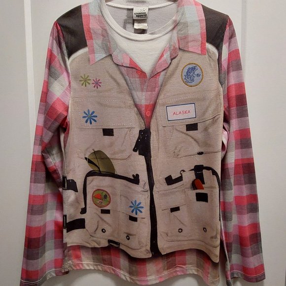 CREATIVE APPAREL CONCEPTS Women's 100% Polyester Graphic Long Sleeves Tee Med - Picture 10 of 13